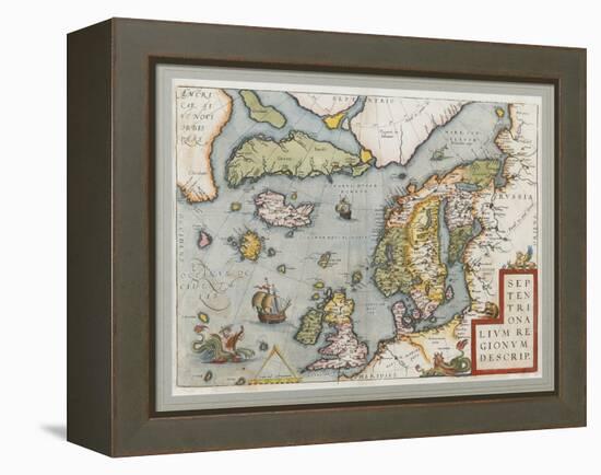 Septentrionalium Regionum Descrip. (The Arctic. Scandinavia), 1572-1575-null-Framed Premier Image Canvas