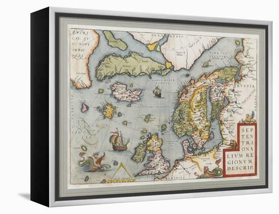 Septentrionalium Regionum Descrip. (The Arctic. Scandinavia), 1572-1575-null-Framed Premier Image Canvas