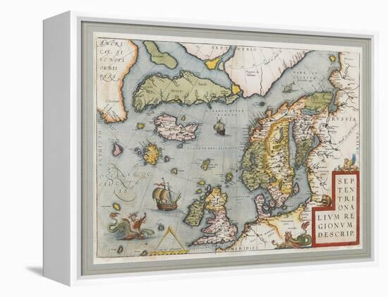 Septentrionalium Regionum Descrip. (The Arctic. Scandinavia), 1572-1575-null-Framed Premier Image Canvas