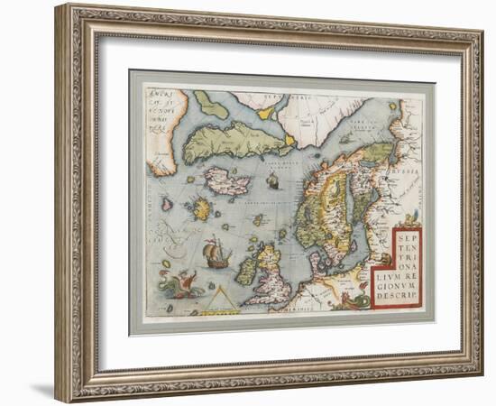 Septentrionalium Regionum Descrip. (The Arctic. Scandinavia), 1572-1575-null-Framed Giclee Print