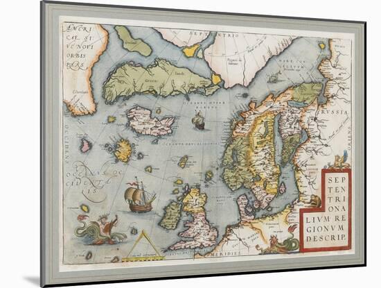 Septentrionalium Regionum Descrip. (The Arctic. Scandinavia), 1572-1575-null-Mounted Giclee Print