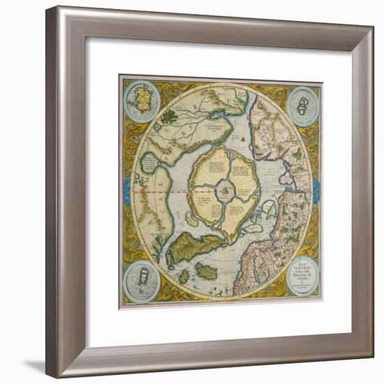 Septentrionalium Terrarum Descriptio, 1595-Gerardus Mercator-Framed Giclee Print