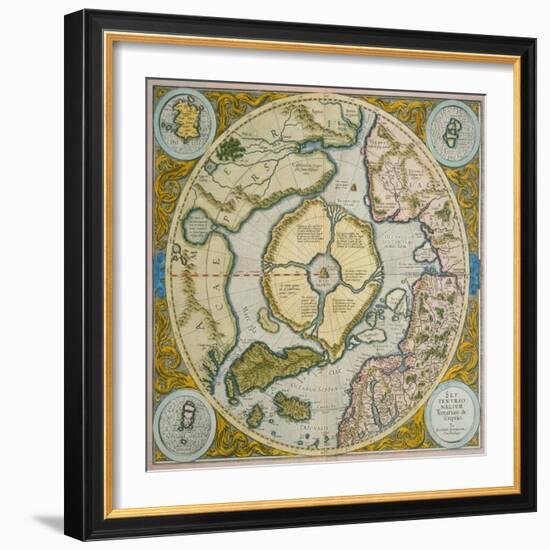 Septentrionalium Terrarum Descriptio, 1595-Gerardus Mercator-Framed Giclee Print