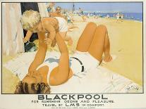 Poster Advertising Sunny Rhyl (Colour Litho)-Septimus Edwin Scott-Premier Image Canvas