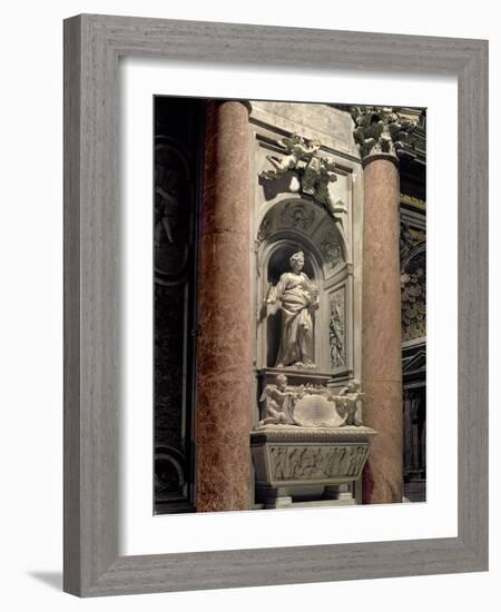 Sepulchre of Matilda the Great Countess (1046-1115), 1633 (Marble)-Giovanni Lorenzo Bernini-Framed Giclee Print