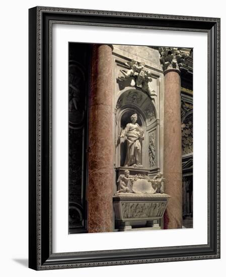 Sepulchre of Matilda the Great Countess (1046-1115), 1633 (Marble)-Giovanni Lorenzo Bernini-Framed Giclee Print