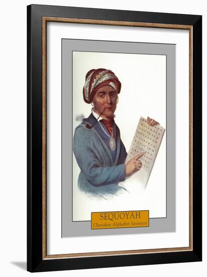 Sequoyah - Portrait of the Cherokee Alphabet Inventor, c.1844-Lantern Press-Framed Art Print