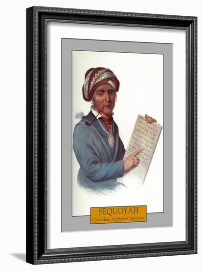 Sequoyah - Portrait of the Cherokee Alphabet Inventor, c.1844-Lantern Press-Framed Art Print