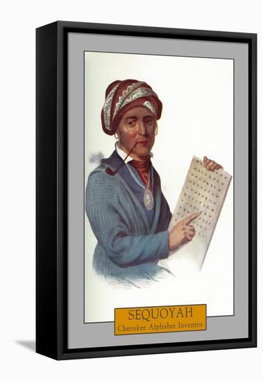 Sequoyah - Portrait of the Cherokee Alphabet Inventor, c.1844-Lantern Press-Framed Stretched Canvas