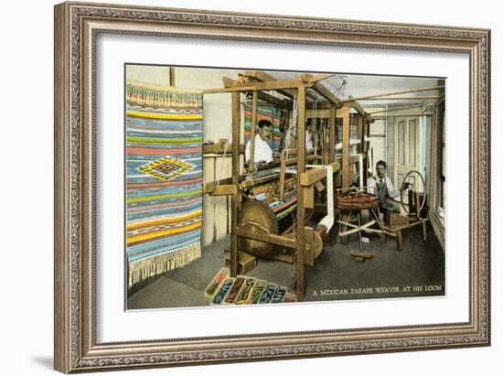 Serape Weavers, Mexico-null-Framed Art Print