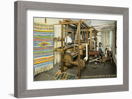 Serape Weavers, Mexico-null-Framed Art Print