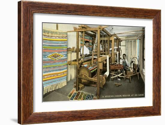 Serape Weavers, Mexico-null-Framed Art Print