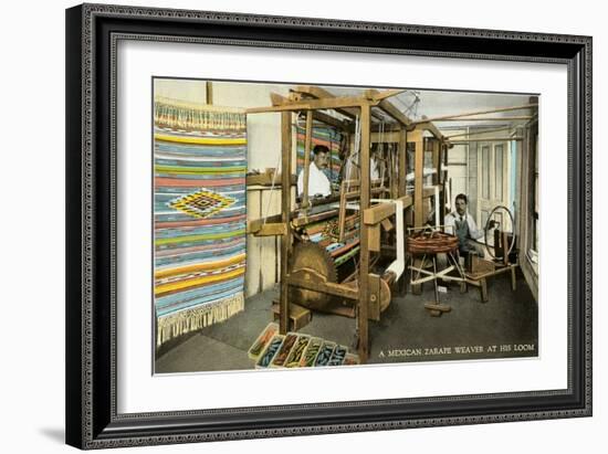 Serape Weavers, Mexico-null-Framed Art Print