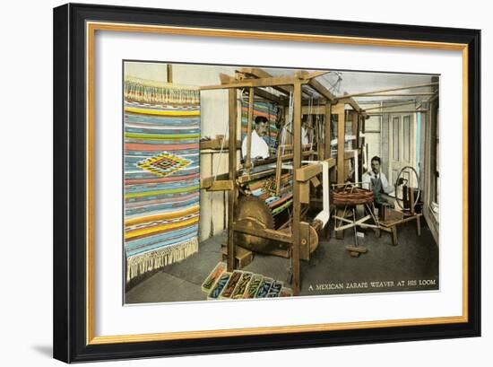 Serape Weavers, Mexico-null-Framed Art Print