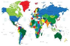 World Map-Countries-Serban Bogdan-Art Print