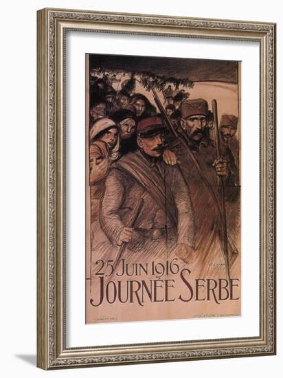 Serbia Day, 1916-Théophile Alexandre Steinlen-Framed Giclee Print