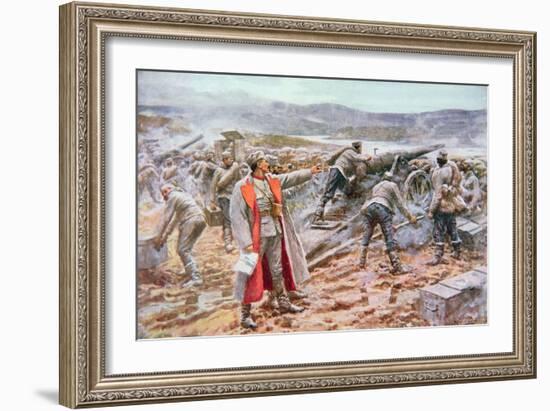 Serbian Artillery in Action Against the Austrians-Arthur C. Michael-Framed Giclee Print