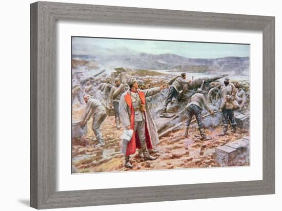 Serbian Artillery in Action Against the Austrians-Arthur C. Michael-Framed Giclee Print