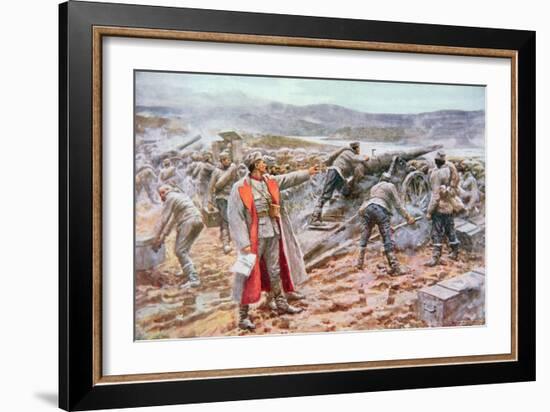 Serbian Artillery in Action Against the Austrians-Arthur C. Michael-Framed Giclee Print