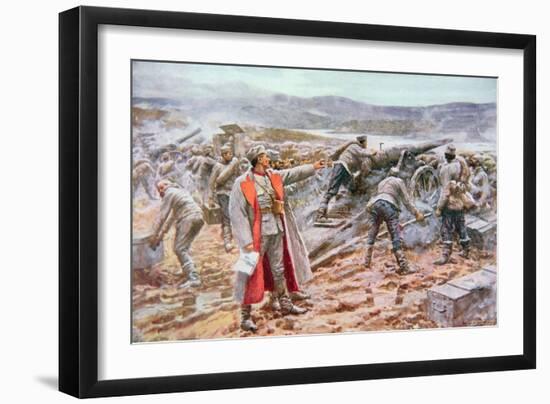 Serbian Artillery in Action Against the Austrians-Arthur C. Michael-Framed Giclee Print