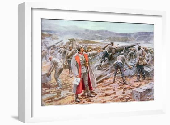 Serbian Artillery in Action Against the Austrians-Arthur C. Michael-Framed Giclee Print