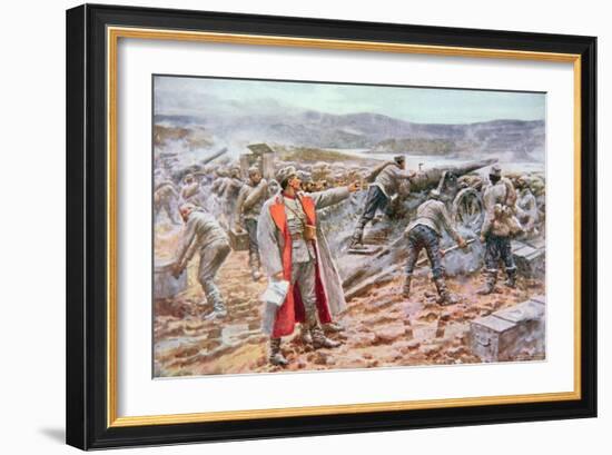 Serbian Artillery in Action Against the Austrians-Arthur C. Michael-Framed Giclee Print