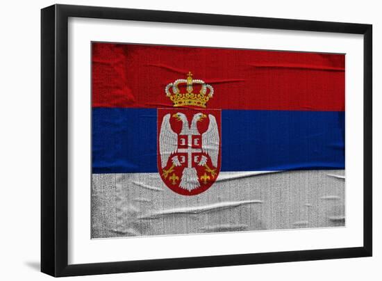 Serbian Flag-igor stevanovic-Framed Art Print