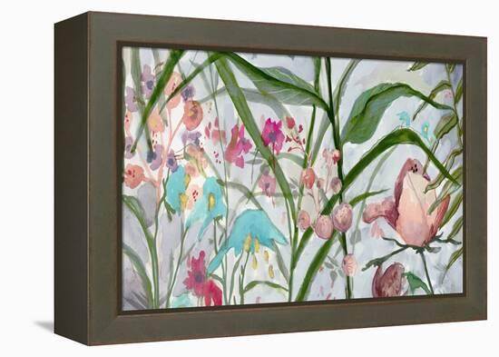 Serenade of Pastel Blooms-Jacob Q-Framed Stretched Canvas