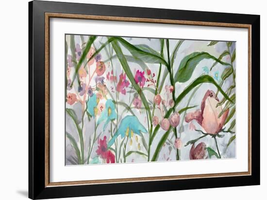 Serenade of Pastel Blooms-Jacob Q-Framed Art Print