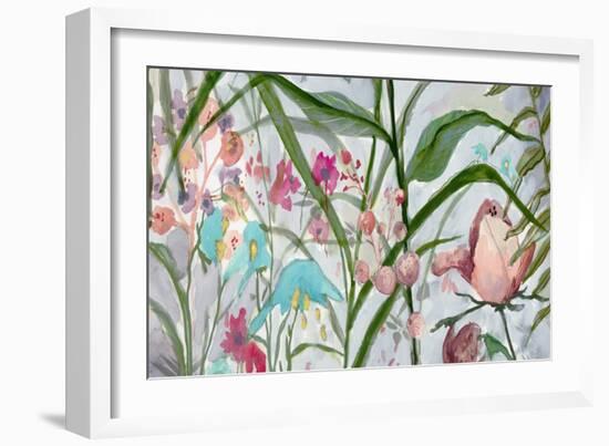 Serenade of Pastel Blooms-Jacob Q-Framed Art Print