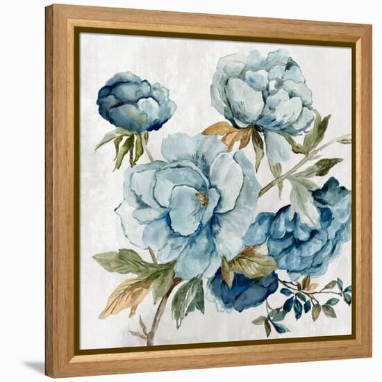 Serenade of the Blue Peony-Asia Jensen-Framed Stretched Canvas