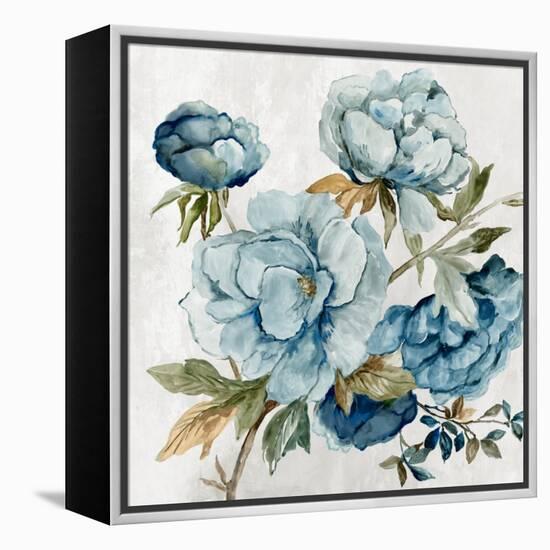 Serenade of the Blue Peony-Asia Jensen-Framed Stretched Canvas