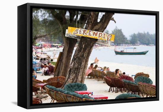 Serendipity Beach Is the Main Beach in Sihanoukville, Cambodia-Micah Wright-Framed Premier Image Canvas