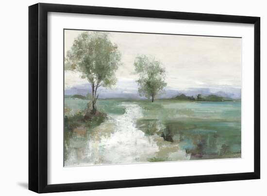 Serene Green Path-Allison Pearce-Framed Art Print