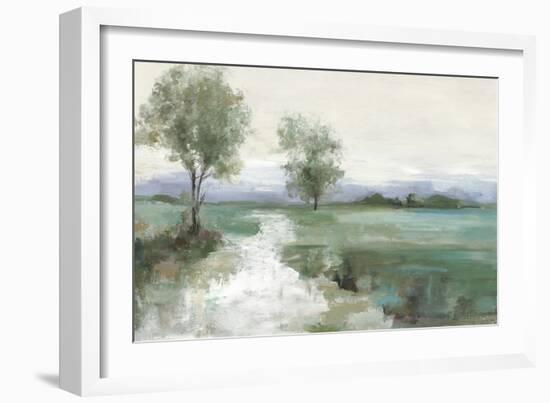 Serene Green Path-Allison Pearce-Framed Art Print