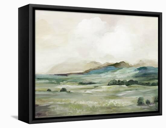 Serene Hillside Greens-Allison Pearce-Framed Stretched Canvas