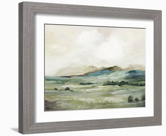 Serene Hillside Greens-Allison Pearce-Framed Art Print