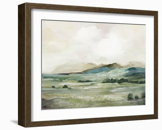 Serene Hillside Greens-Allison Pearce-Framed Art Print