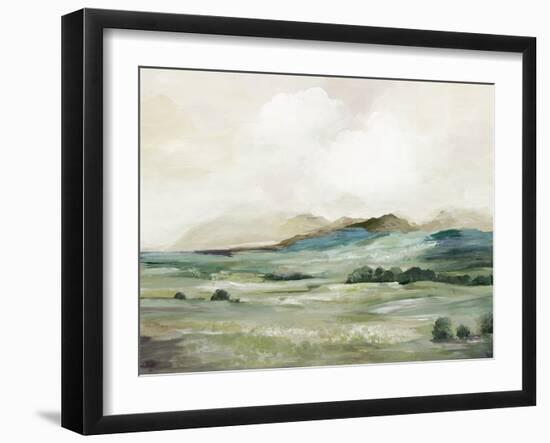 Serene Hillside Greens-Allison Pearce-Framed Art Print