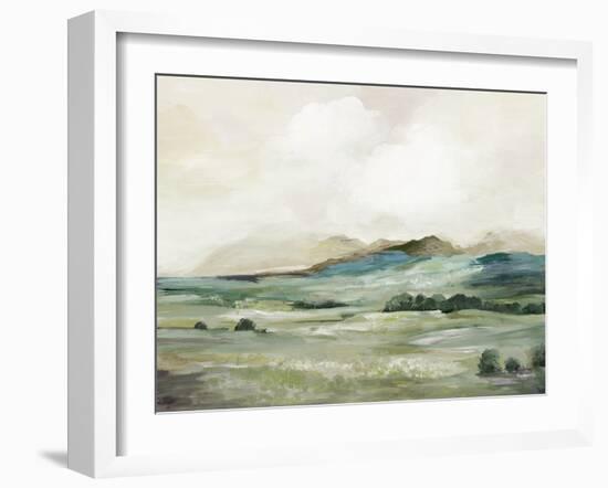 Serene Hillside Greens-Allison Pearce-Framed Art Print