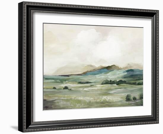 Serene Hillside Greens-Allison Pearce-Framed Art Print