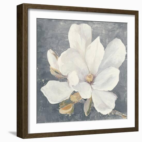 Serene Magnolia Gray-Julia Purinton-Framed Art Print