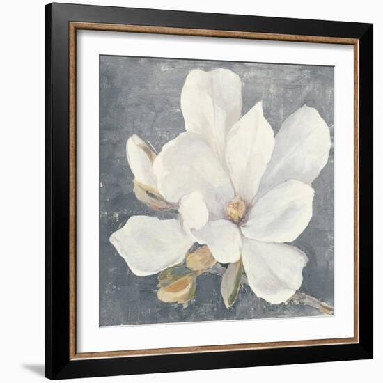 Serene Magnolia Gray-Julia Purinton-Framed Art Print