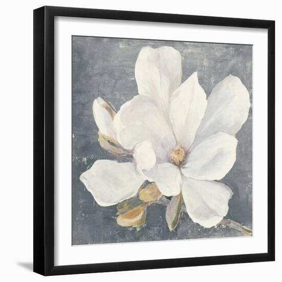 Serene Magnolia Gray-Julia Purinton-Framed Art Print