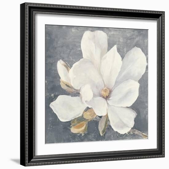 Serene Magnolia Gray-Julia Purinton-Framed Art Print