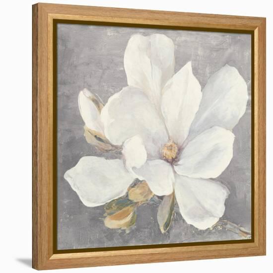 Serene Magnolia Light Gray-Julia Purinton-Framed Stretched Canvas