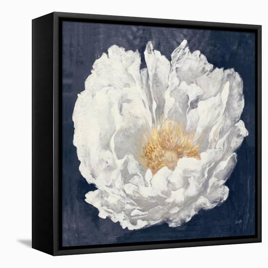 Serene Peony Navy-Julia Purinton-Framed Stretched Canvas