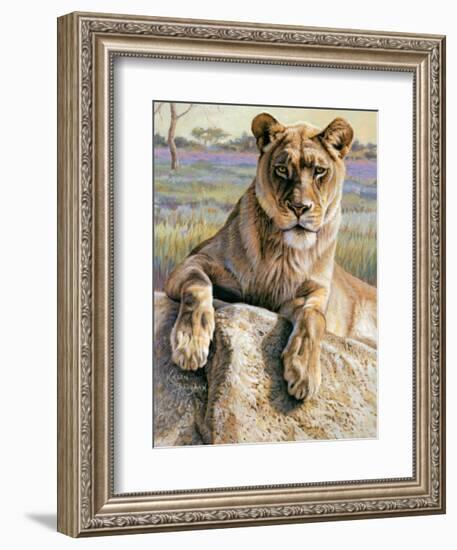 Serengeti Lioness-Kalon Baughan-Framed Art Print