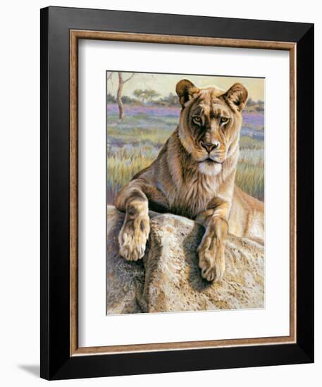 Serengeti Lioness-Kalon Baughan-Framed Art Print