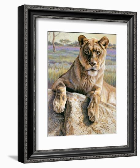 Serengeti Lioness-Kalon Baughan-Framed Art Print